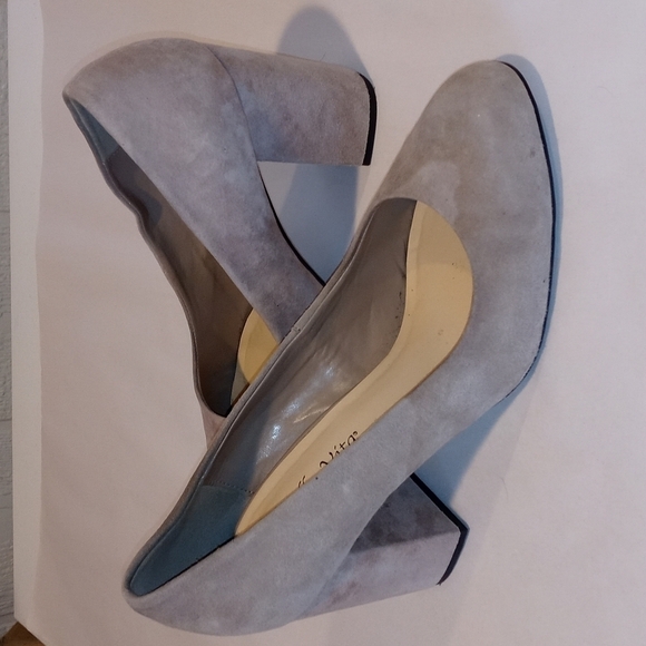 Bella Vita chunky high heel  size 10 w w beige color 3.5 inch heel leather upper - Picture 3 of 12